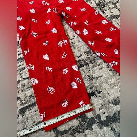 Anne Taylor Linen Pants Red Leaf Womens 00P - Picture 8 of 9